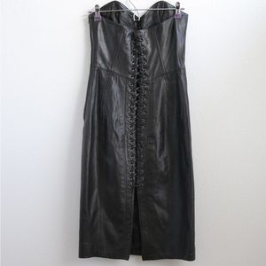 West Bay Leather Lamb Dress Sz: 6
